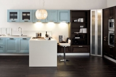 cucine moderne arredamenti sgrigna giove terni viterbo arex gioia frassino laccato azzurro e finitura moro